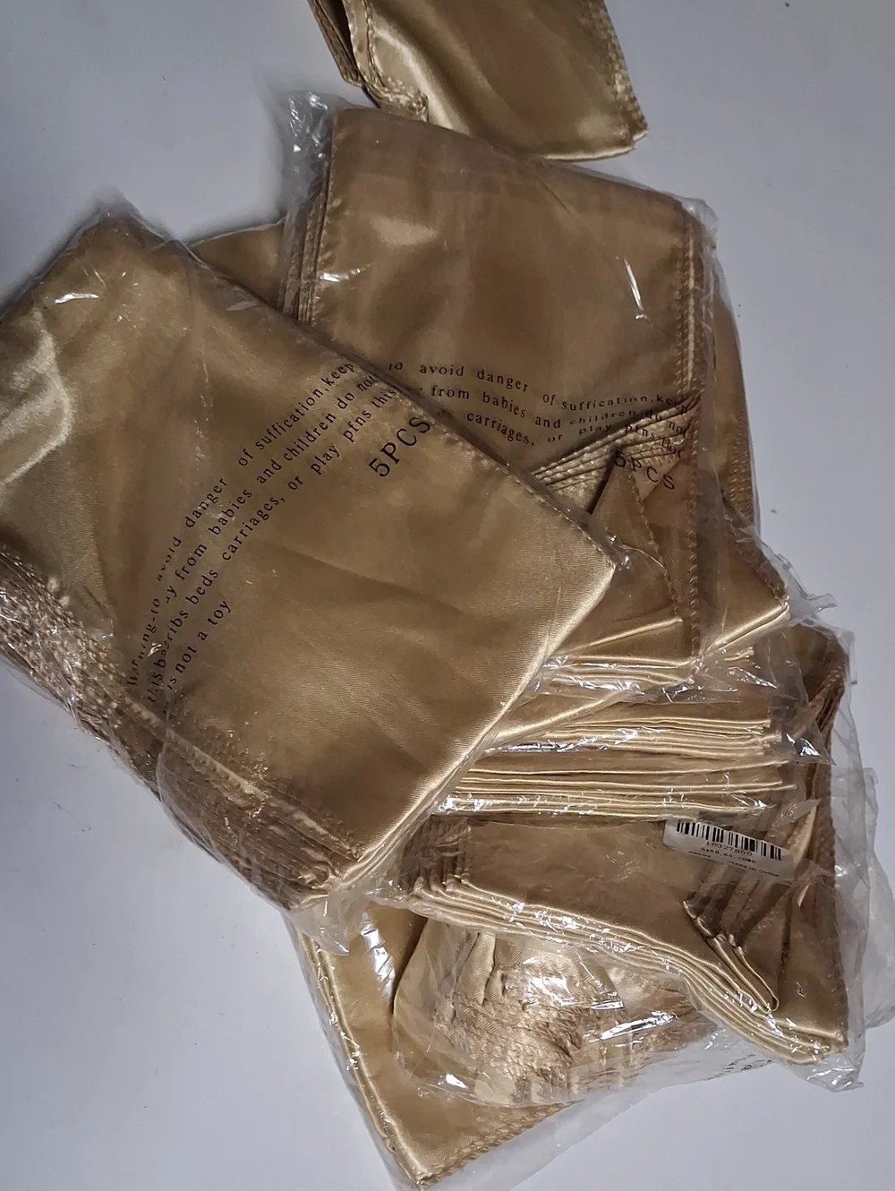 NWT 50 Satin Gold Sashes, Universal Uses
